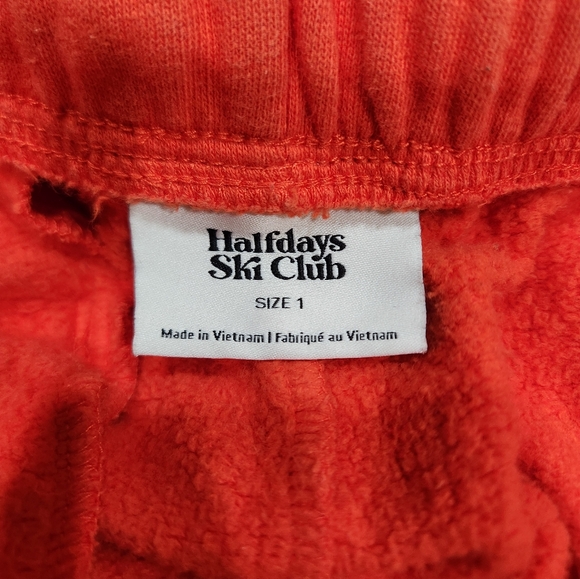 Halfdays Ski Club Orange Sweatpants Sweats - Picture 11 of 12
